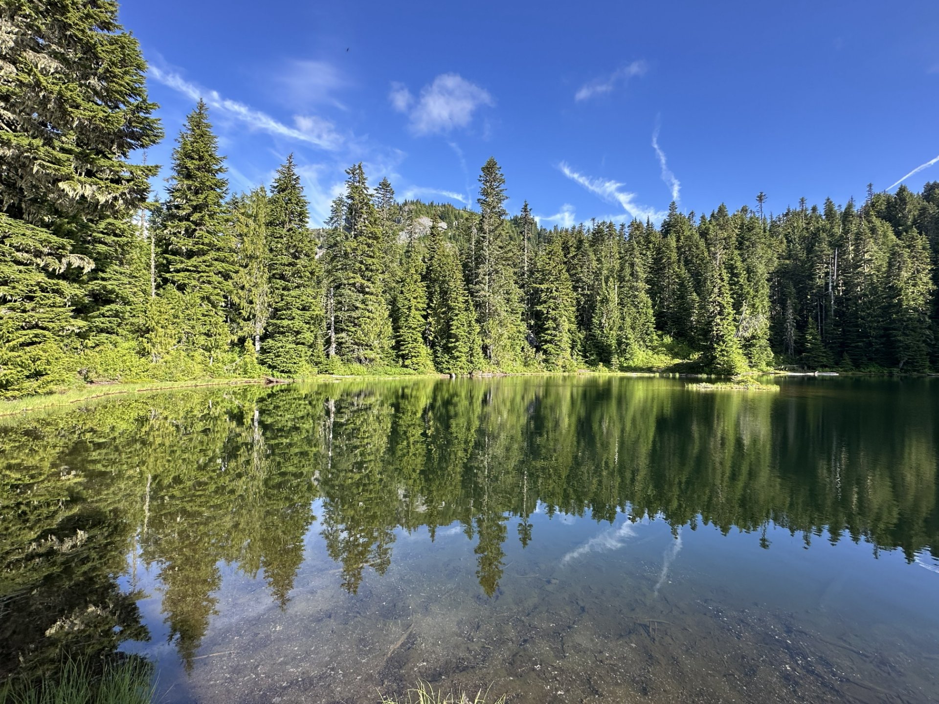 The lake near camp