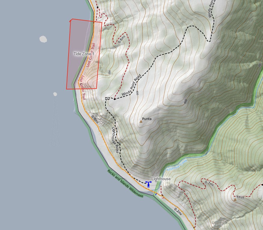 Zone 1 tide area
