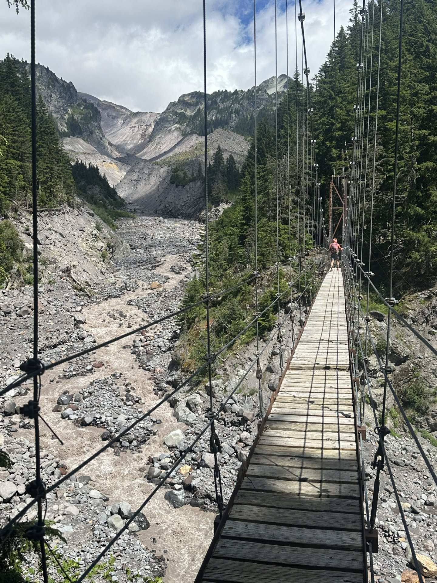 Suspension Bridge over Tahoma Creek