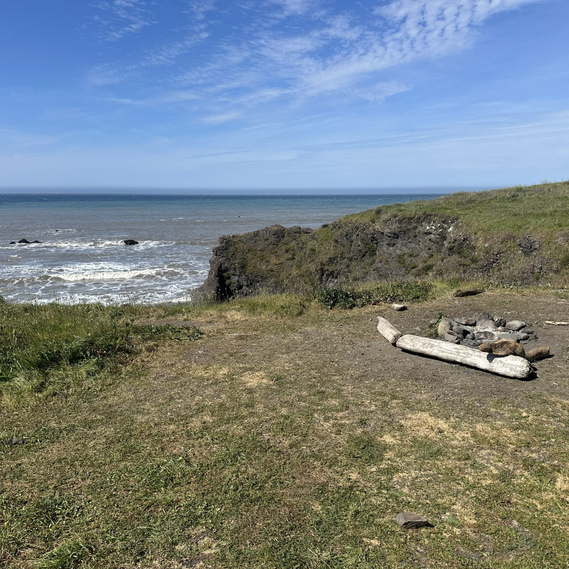 Randall Creek campsite on the bluffs
