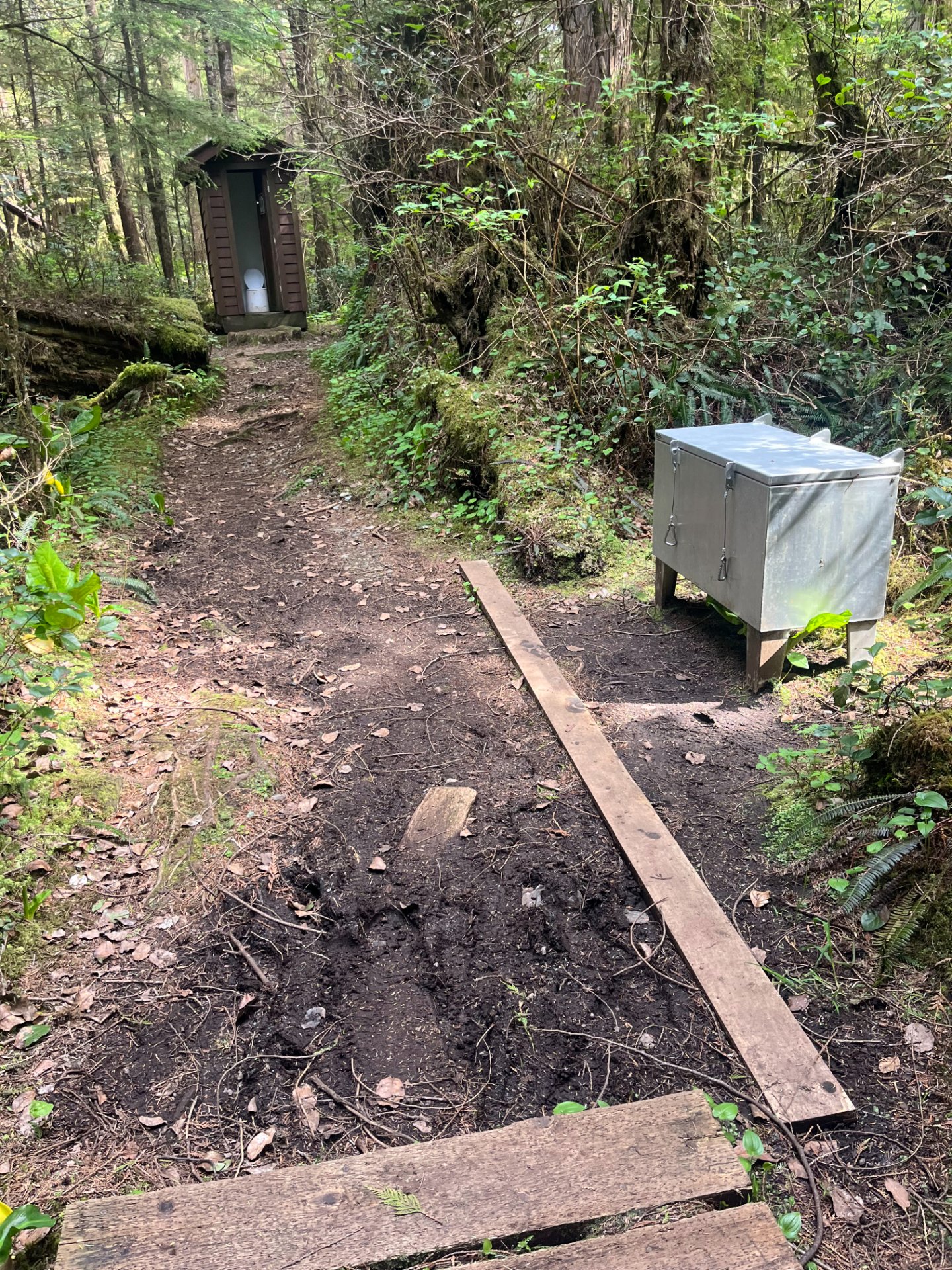 Outhouse and bear cache