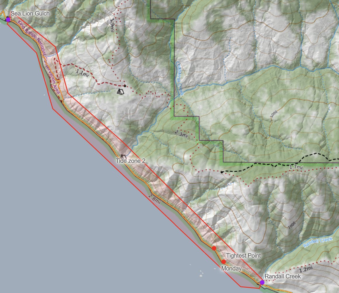 Zone 2 rocky coastline