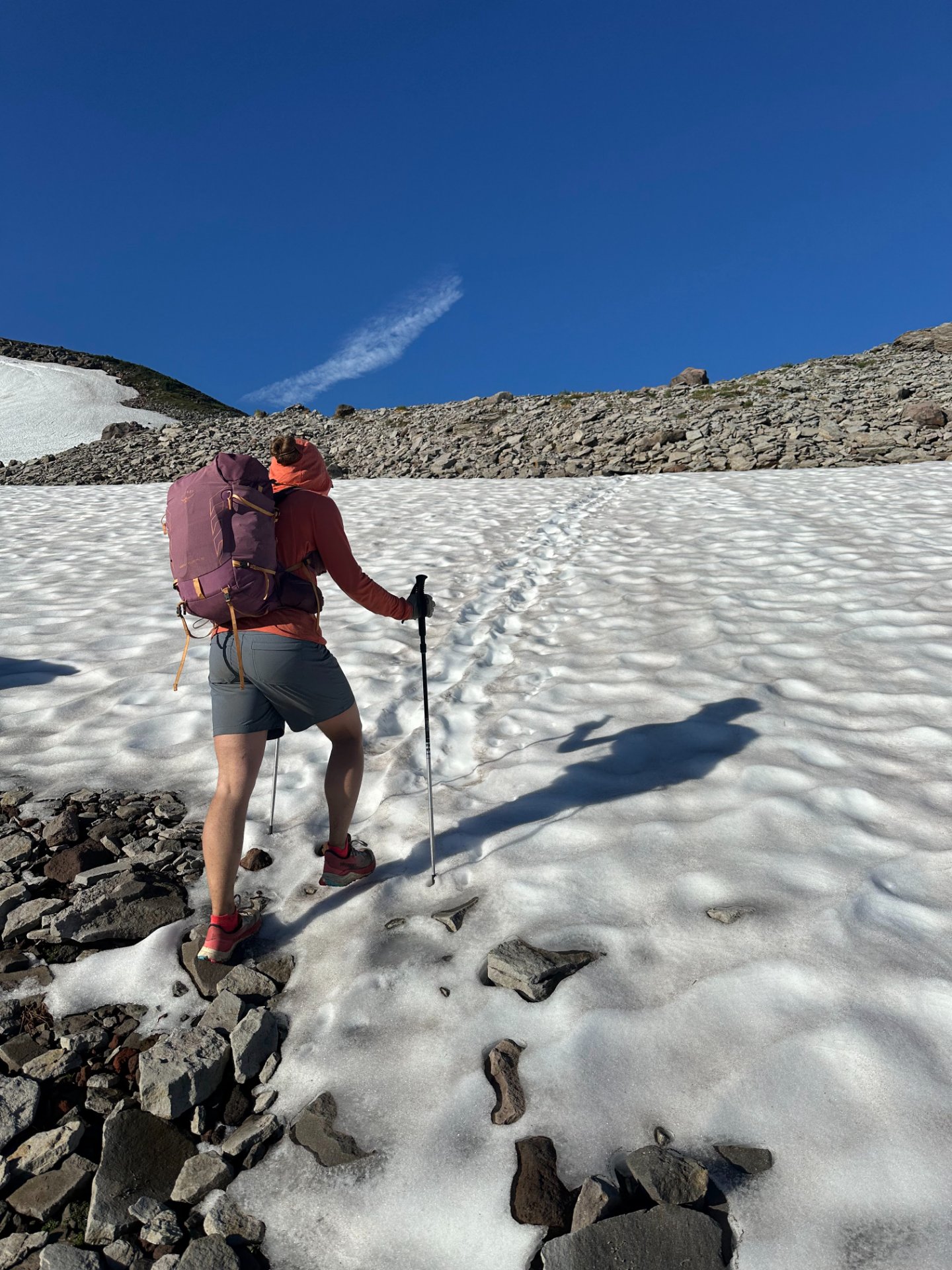 Short bit of snow in Spray Park July 6, 2026