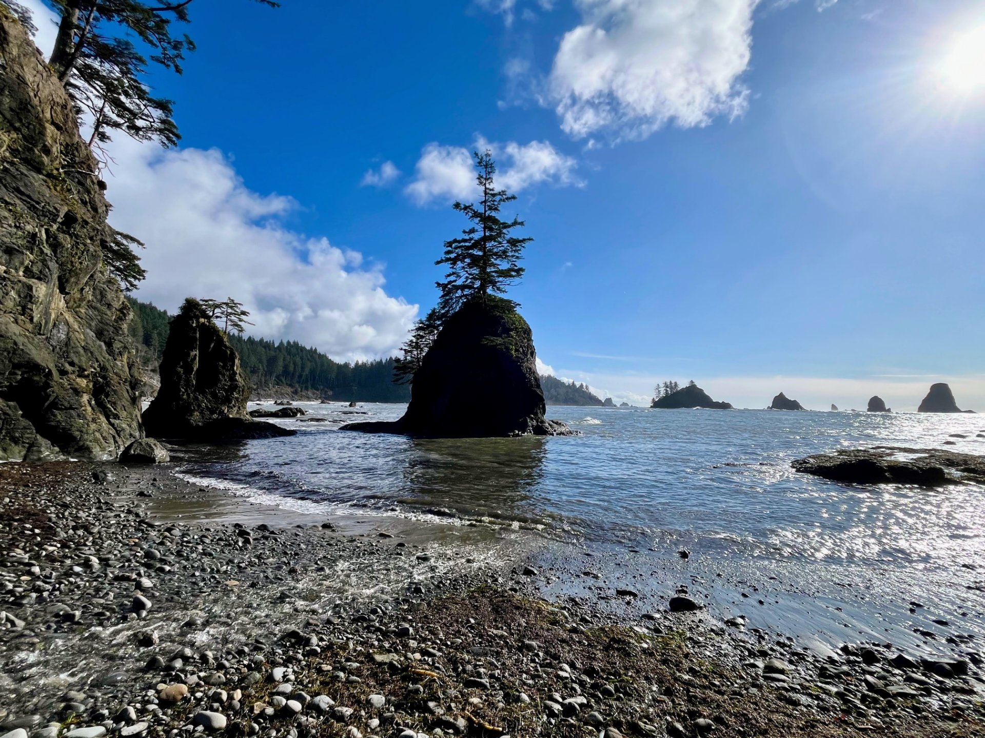 Sea Stacks along the coast